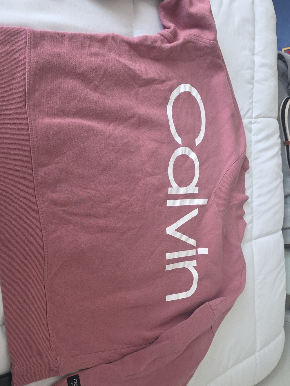 Calvin Klein Rose Pink Logo Crew Sweatshirt